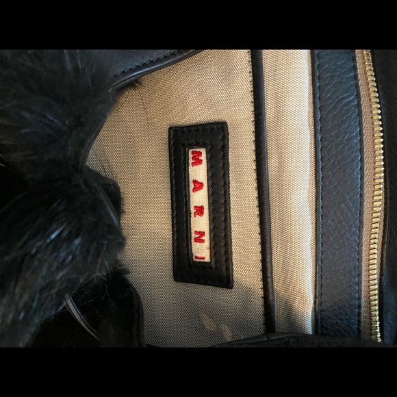 Marni Black leather and mohair bag - Picture 4 of 5